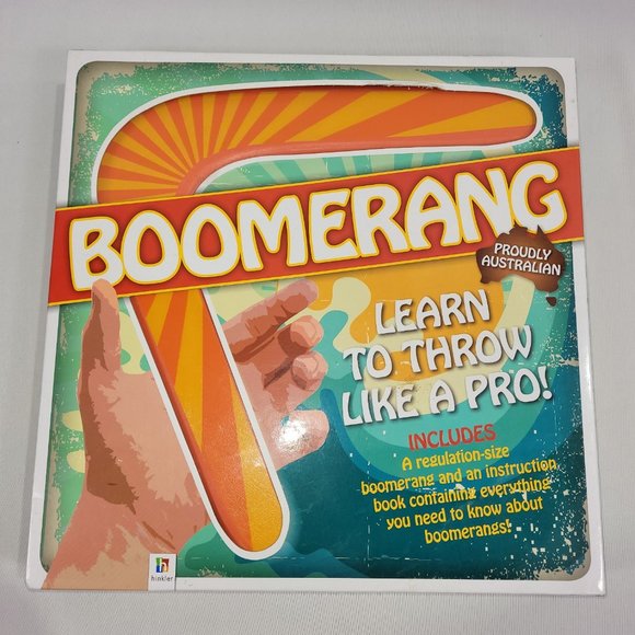 Australian Boomerang & Learn To Throw Book Regulation Size - Picture 1 of 1